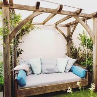 Sitting Spiritually, swinging day bed, RHS Chelsea Flower show, 2017, garden design , planting design, jarmanmurphy